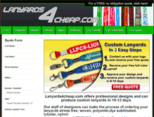 Tablet Screenshot of lanyards4cheap.com